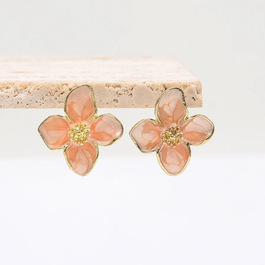 Colorful Flower Stud Earrings