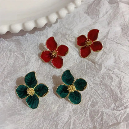 Colorful Flower Stud Earrings