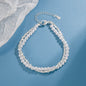 925 Sterling Silver Shiny Zircon Flower