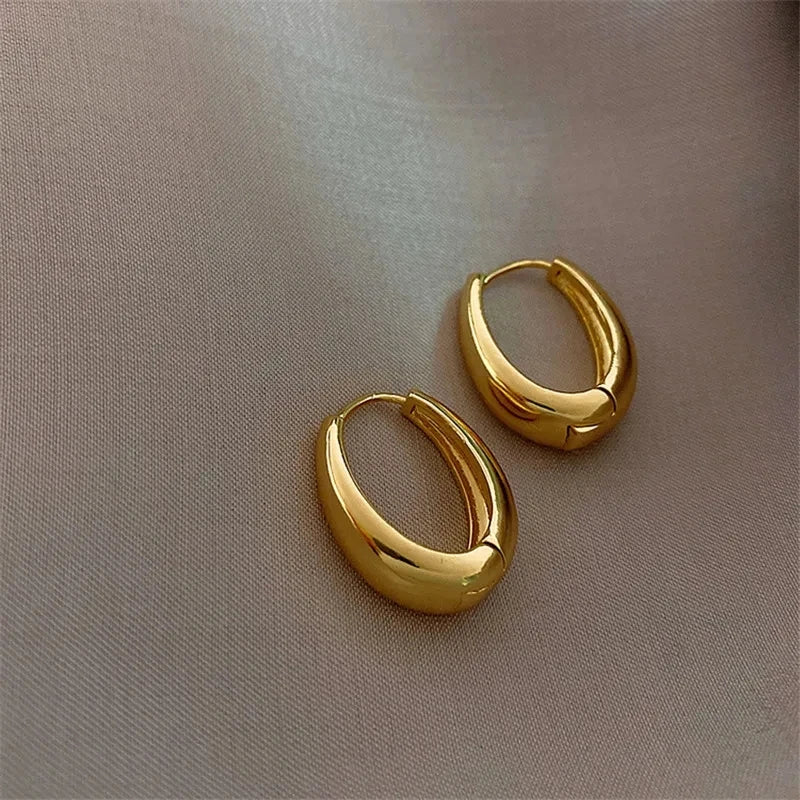 Classic Water Drop Hoop Earrings