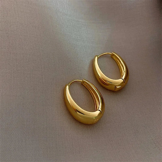 Classic Water Drop Hoop Earrings