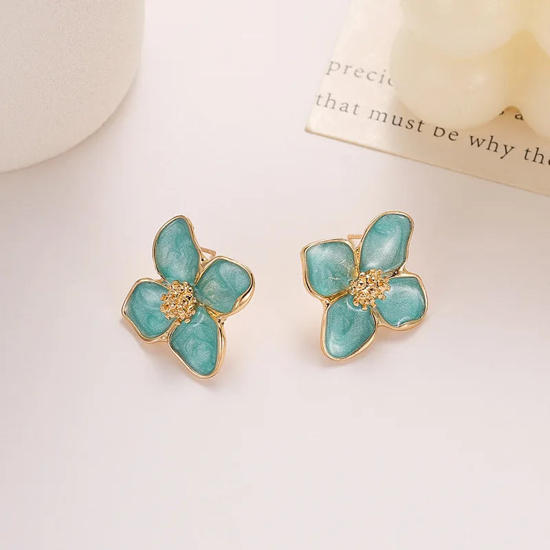 Colorful Flower Stud Earrings