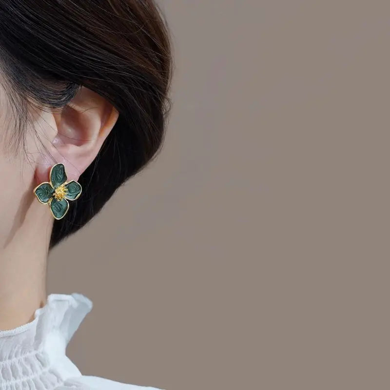 Colorful Flower Stud Earrings