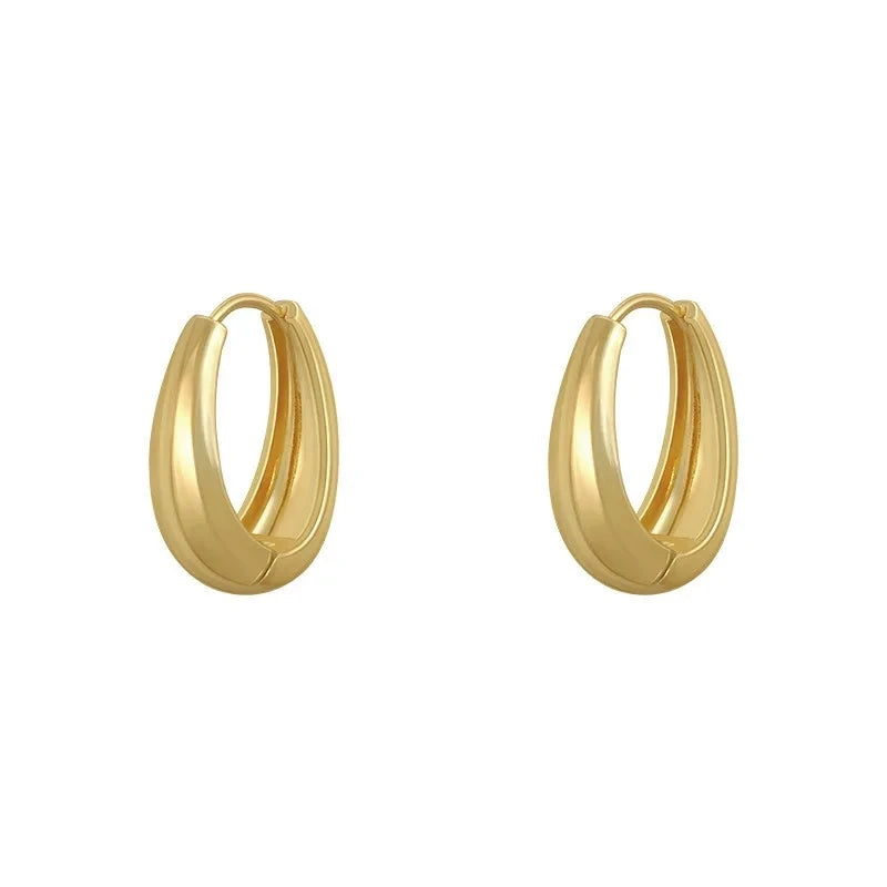 Classic Water Drop Hoop Earrings