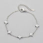 925 Sterling Silver Shiny Zircon Flower