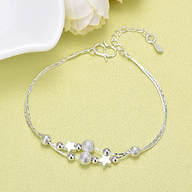 925 Sterling Silver Shiny Zircon Flower