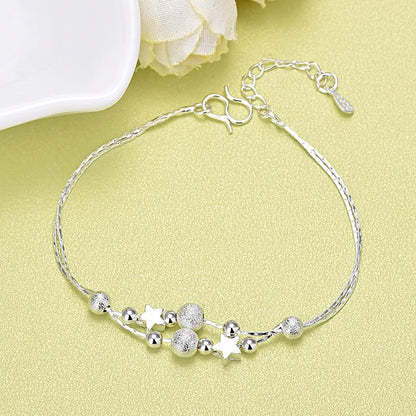 925 Sterling Silver Shiny Zircon Flower