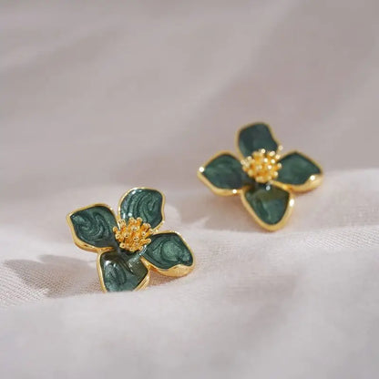 Colorful Flower Stud Earrings