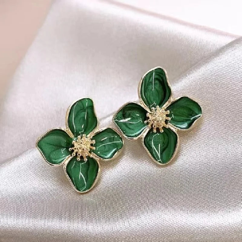 Colorful Flower Stud Earrings