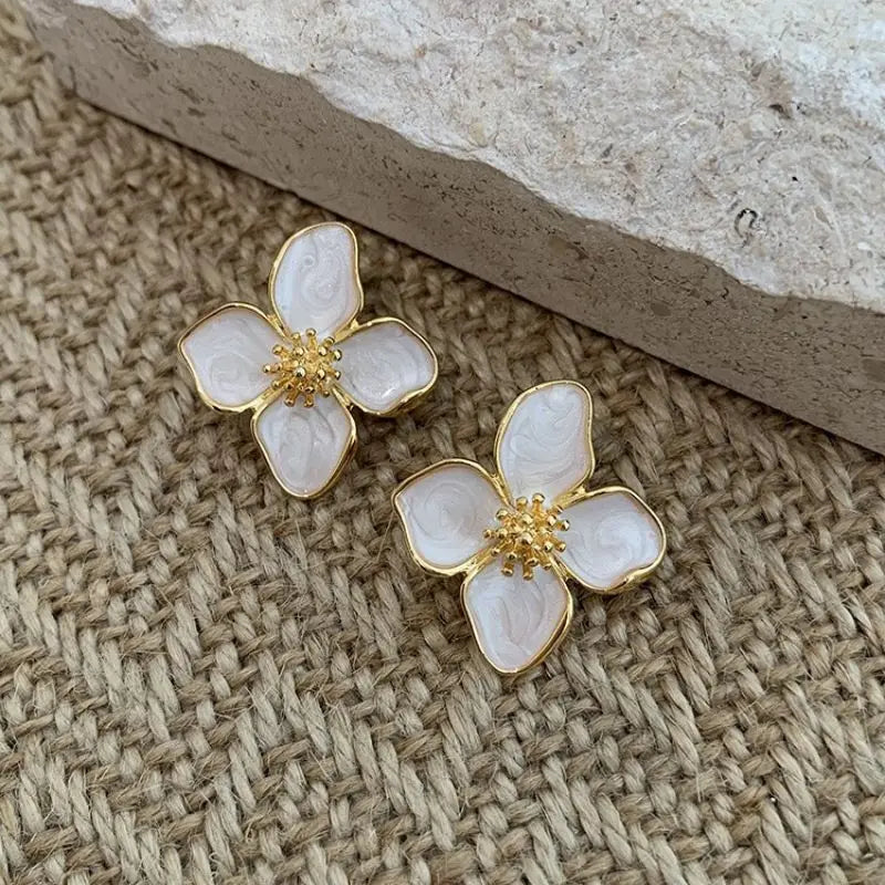 Colorful Flower Stud Earrings