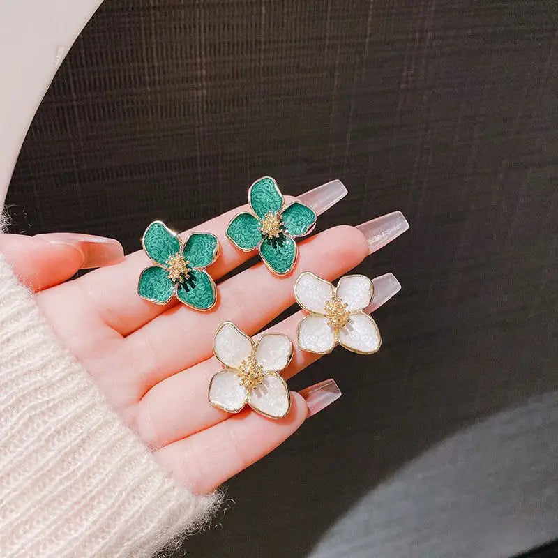 Colorful Flower Stud Earrings
