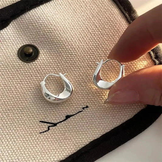925 Sterling Silver Hoops Earrings